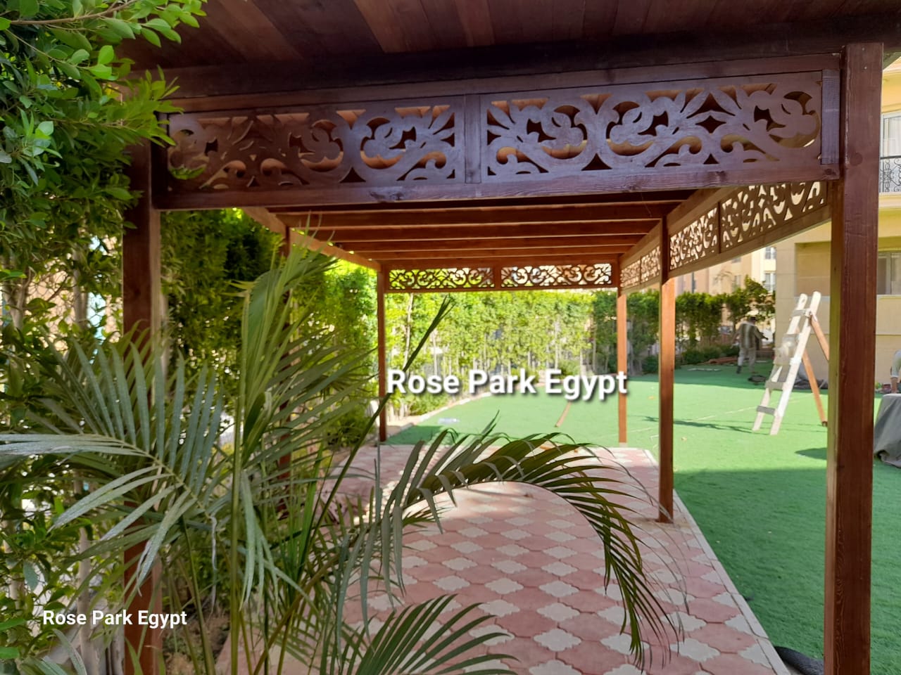 Wood pergola project in Egypt